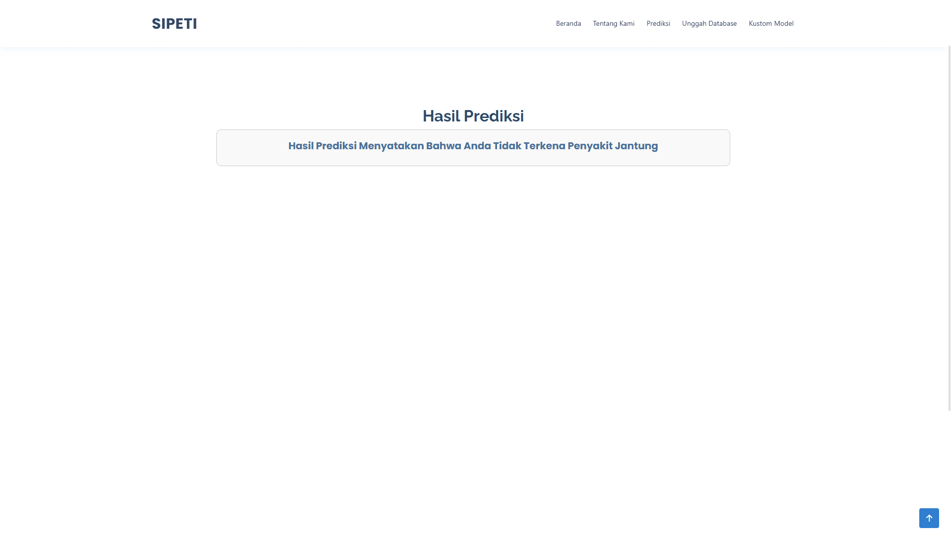 SIPETI: Heart Prediction Website - screenshot 5 of a project by Muhammad Heikal Iskandar
