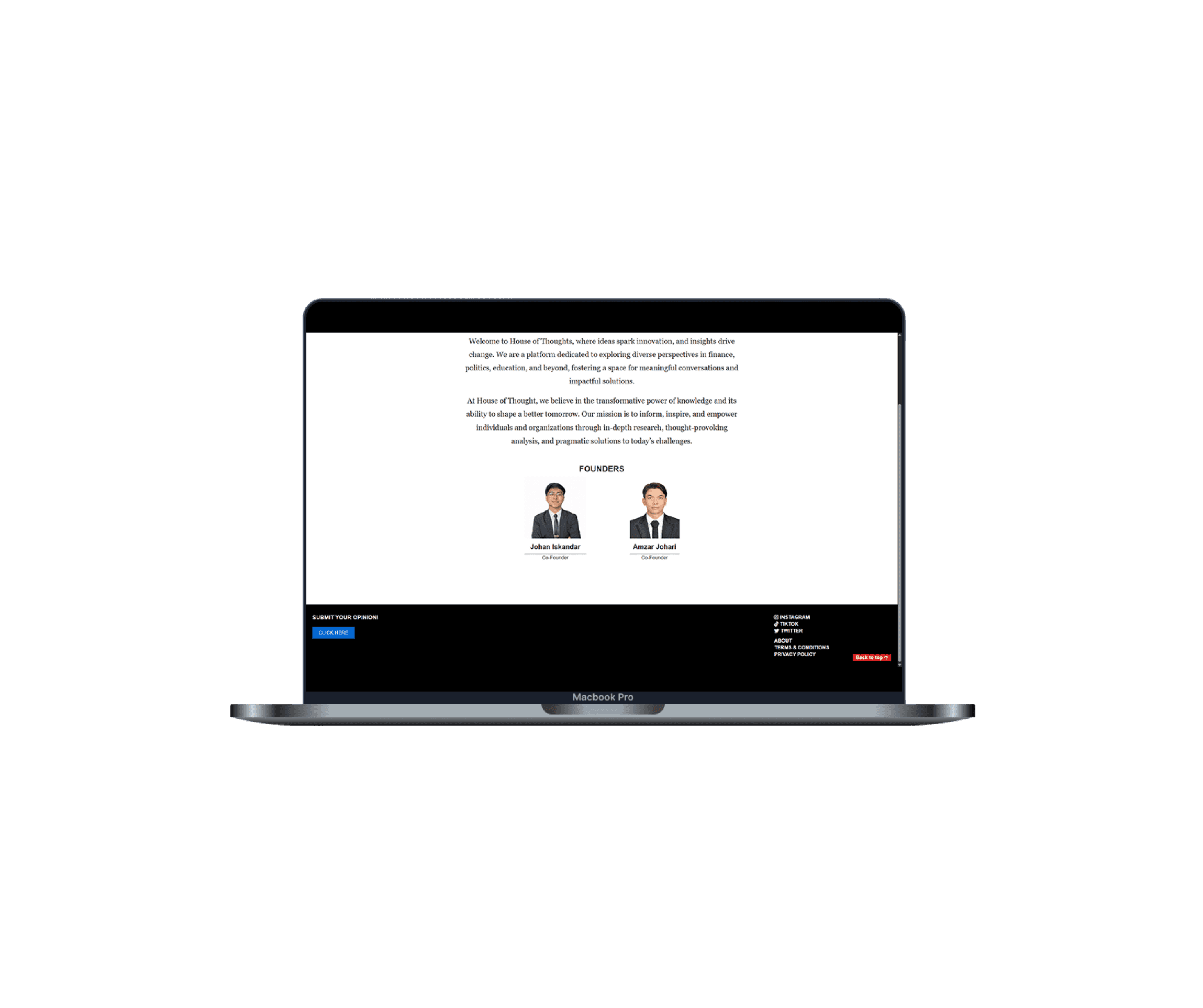 (House of Thoughts) Client Article Static Website - screenshot 2 of a project by Muhammad Heikal Iskandar