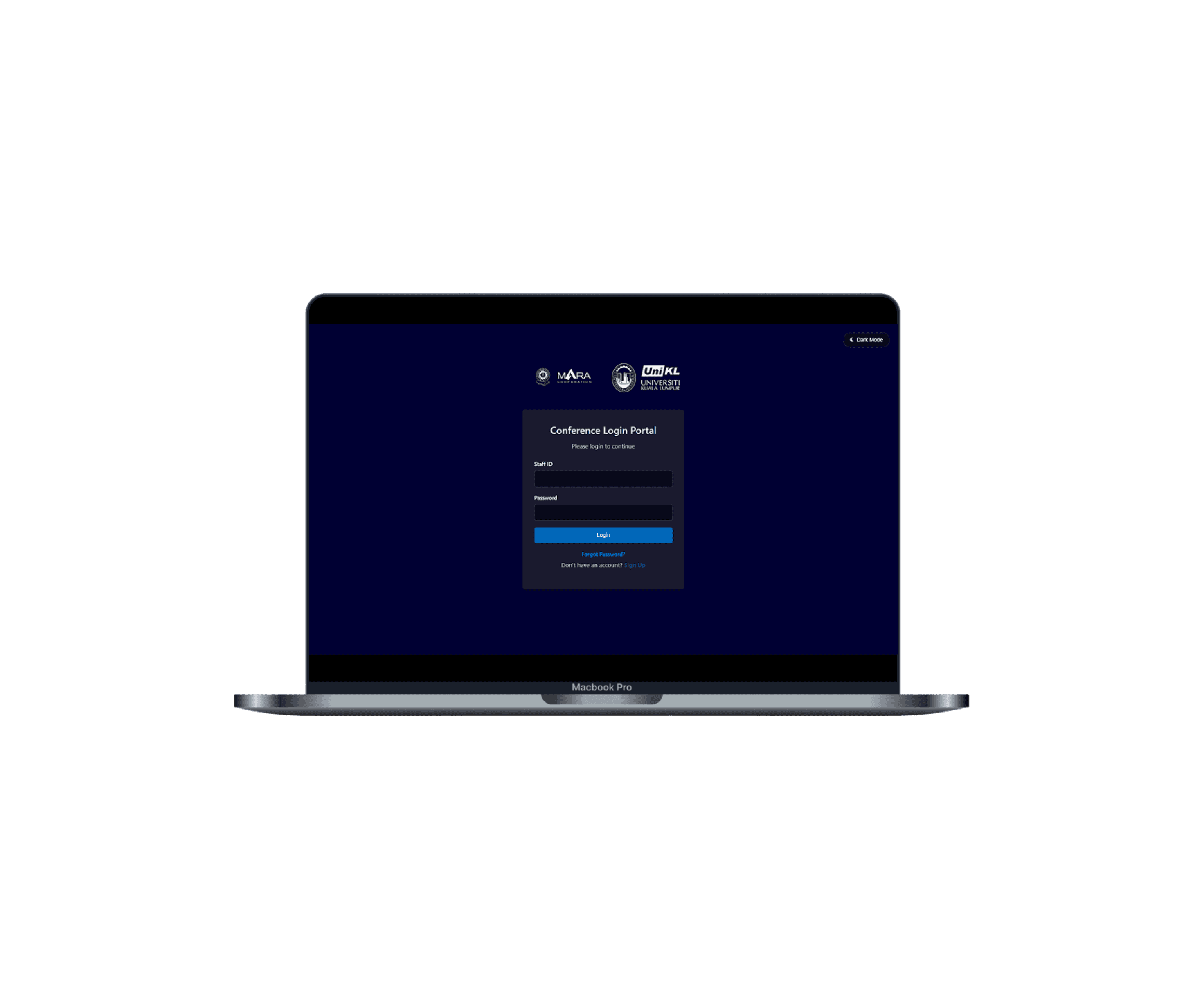 Research & Innovation Conference Grant Management System for UniKL - screenshot 1 of a project by Muhammad Heikal Iskandar